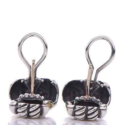 David Yurman Sterling Silver 14K Yellow Gold Classic Wheat Earrings 4 of 6