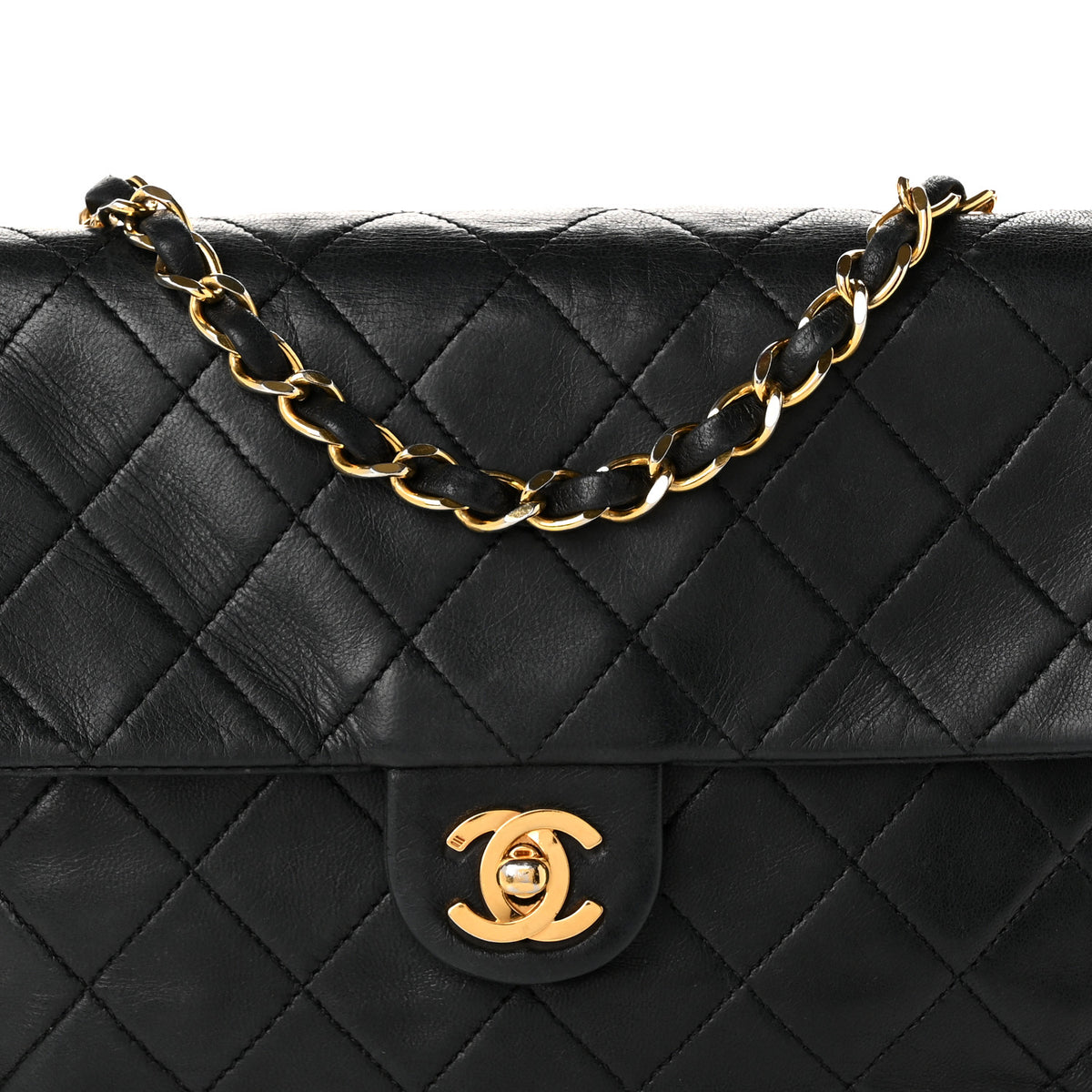 Chanel Lambskin Quilted Small Single Flap Bag Black 8 of 10