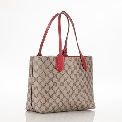 Gucci GG Supreme Monogram Small Reversible Tote Beige Red 3 of 7