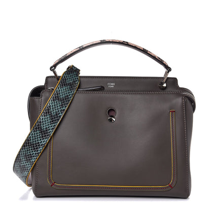 Fendi Vitello Baltico Dolce Elaphe DotCom Satchel Carbone Ramar Multicolor 1 of 9