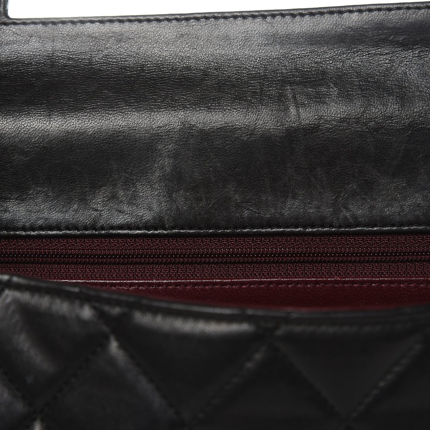 Lambskin Quilted East West Flap Black