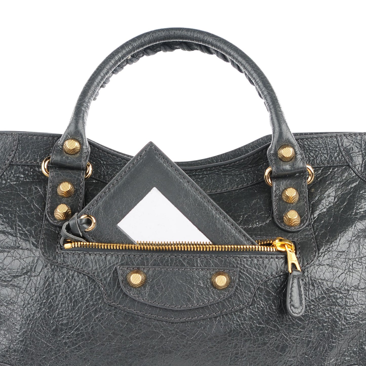 Agneau Giant 12 Gold Hardware City Gris Fossile