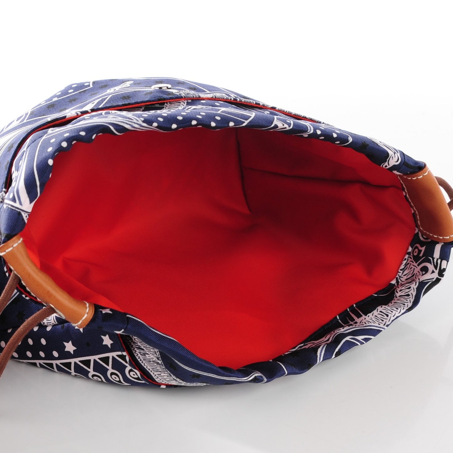 Barenia Silk Eperons d'Or Fourbi 20 PM Pouch Fauve Bleu Nuit