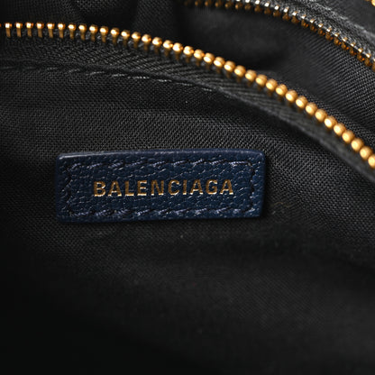 Balenciaga Chevre Gold Metallic Edge Hardware S City Bleu Nuit Dark Sea 7 of 11
