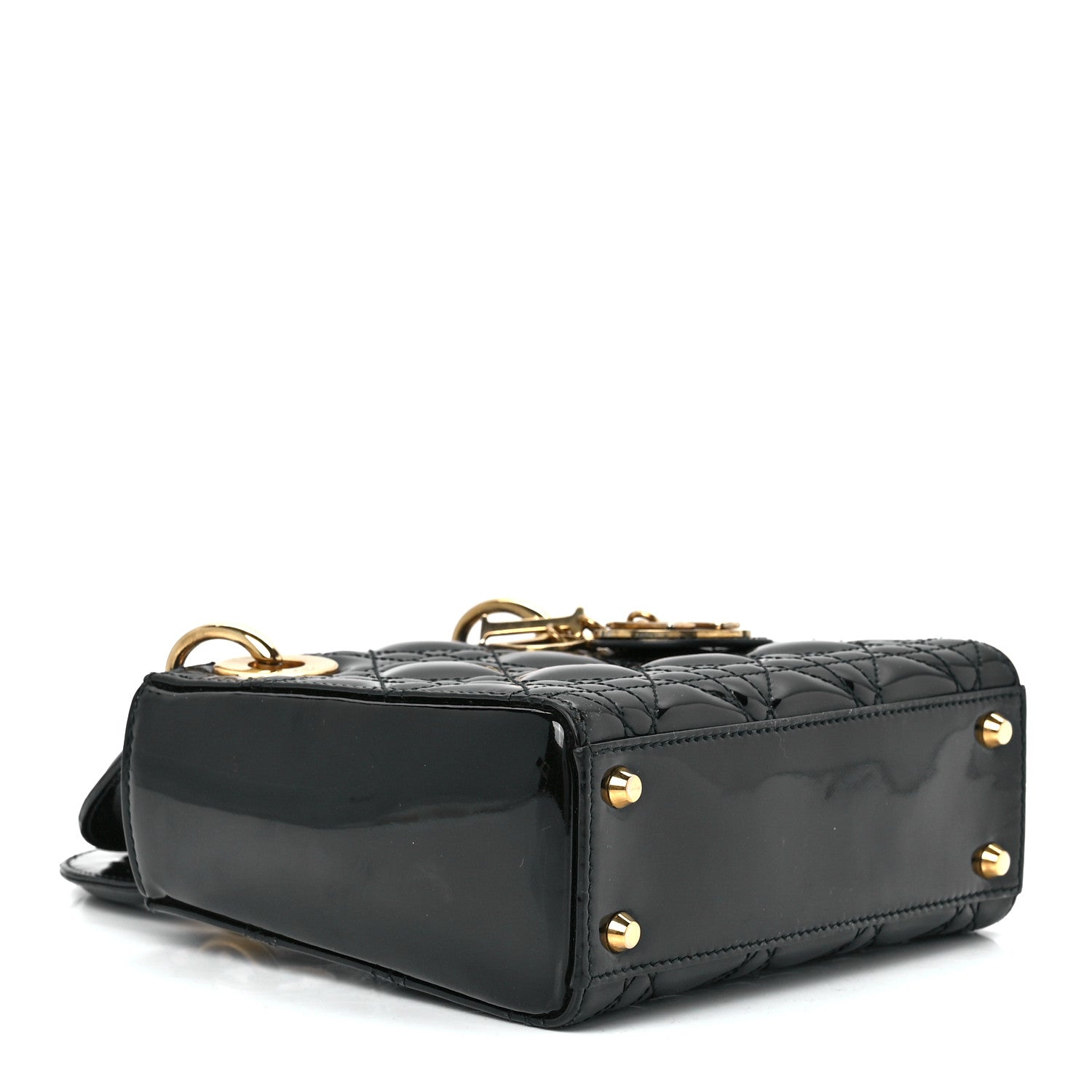 Christian Dior Patent Cannage Mini Lady Dior Black 4 of 10