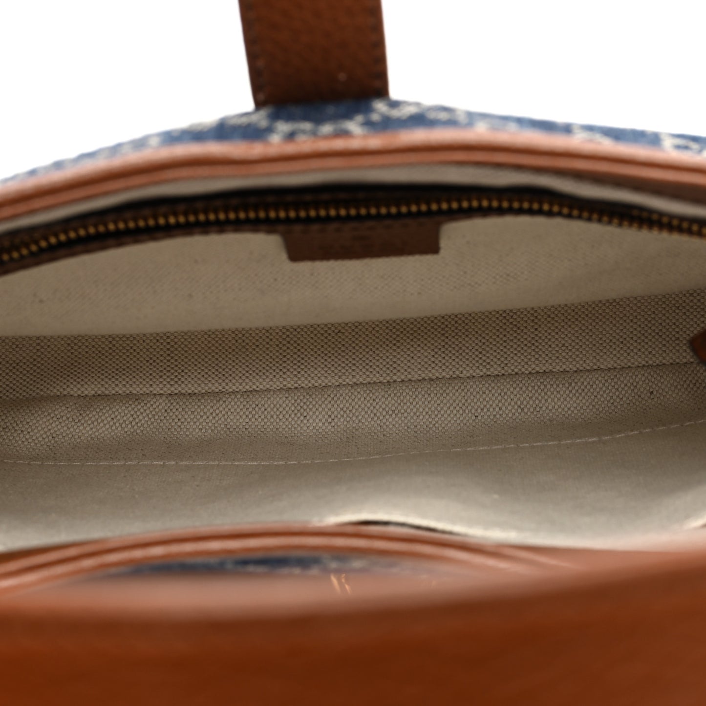 New Denim GG Monogram Calfskin Small Jackie 1961 Hobo Blue Tea Cuir