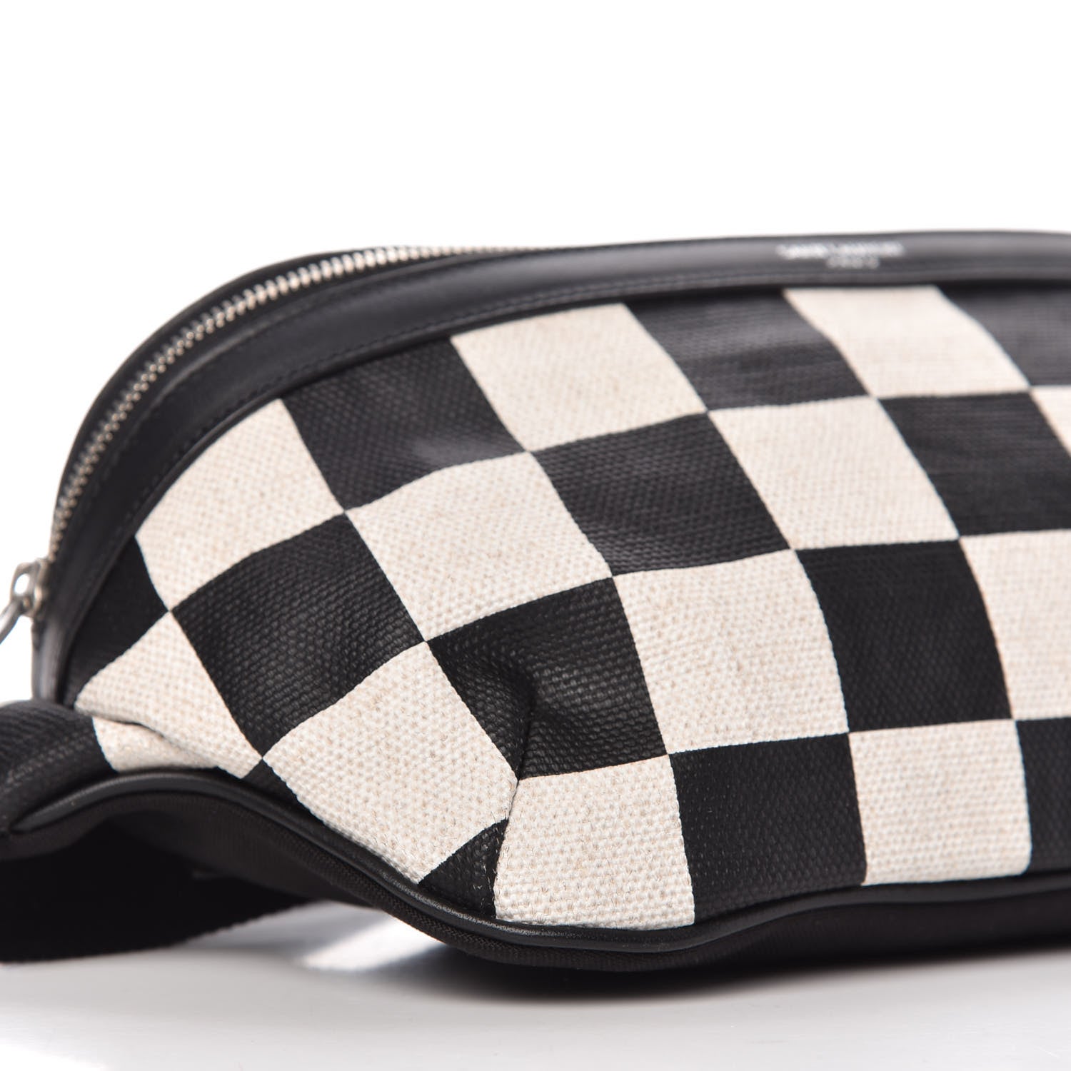 Saint Laurent Canvas Classic Belt Bag Black White 6 of 11