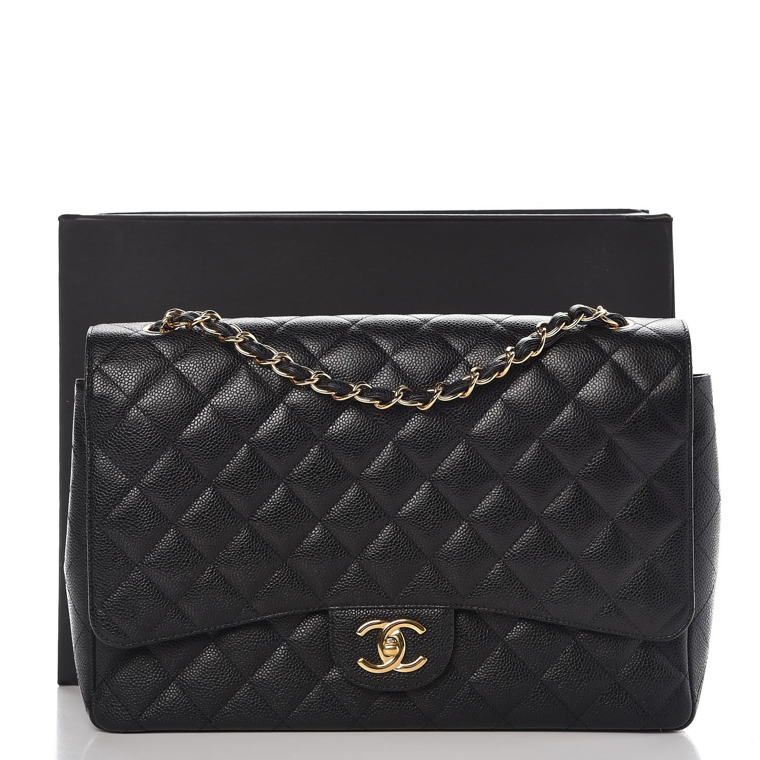 Chanel Caviar Quilted Maxi Double Flap Black 10 of 10