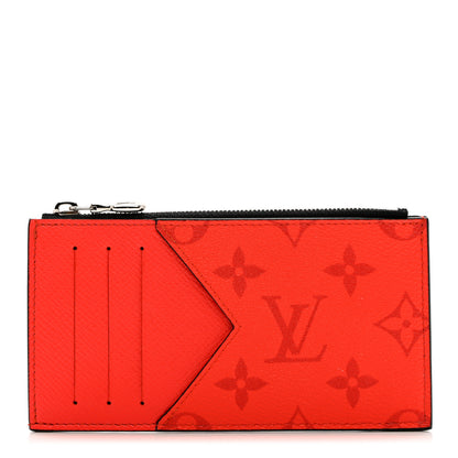 Louis Vuitton Taigarama Coin Card Holder Fire Red 1 of 7