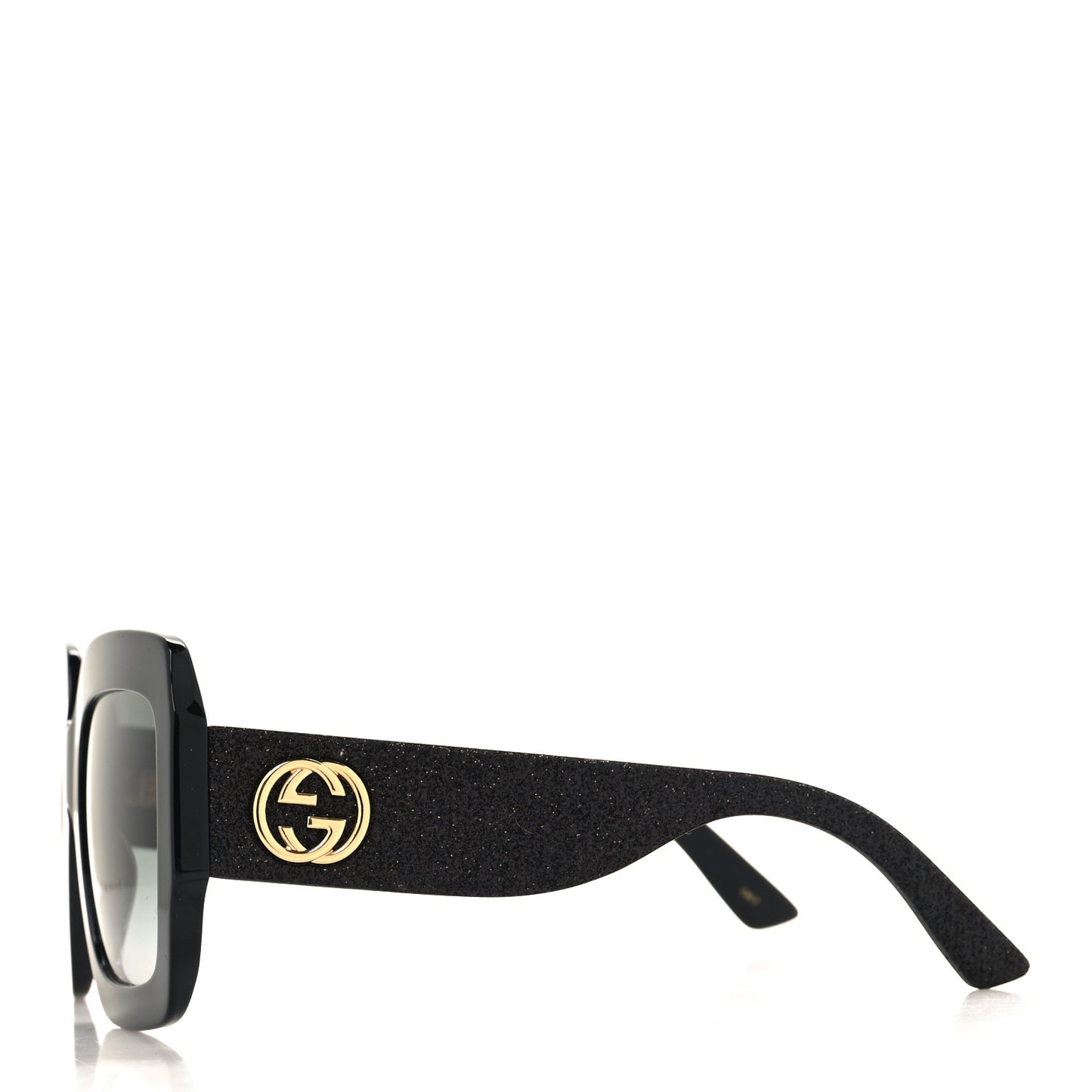 Square Frame GG0102S Sunglasses Glitter Black
