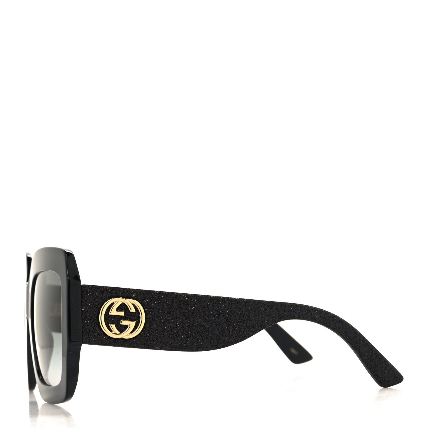 Gucci Square Frame GG0102S Sunglasses Glitter Black 3 of 8