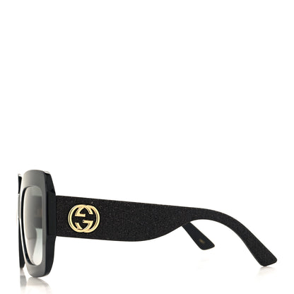 Gucci Square Frame GG0102S Sunglasses Glitter Black 3 of 8