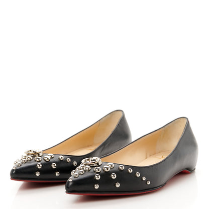 Christian Louboutin Kid Door Knock Flats 35 Black 4 of 9