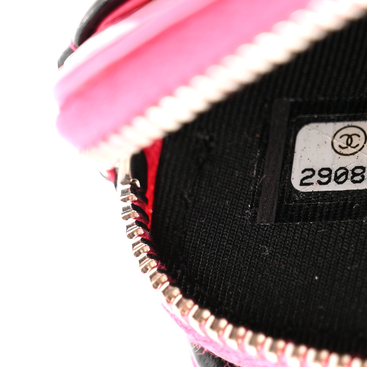 Patent Quilted Small Clutch With Chain Pink Black