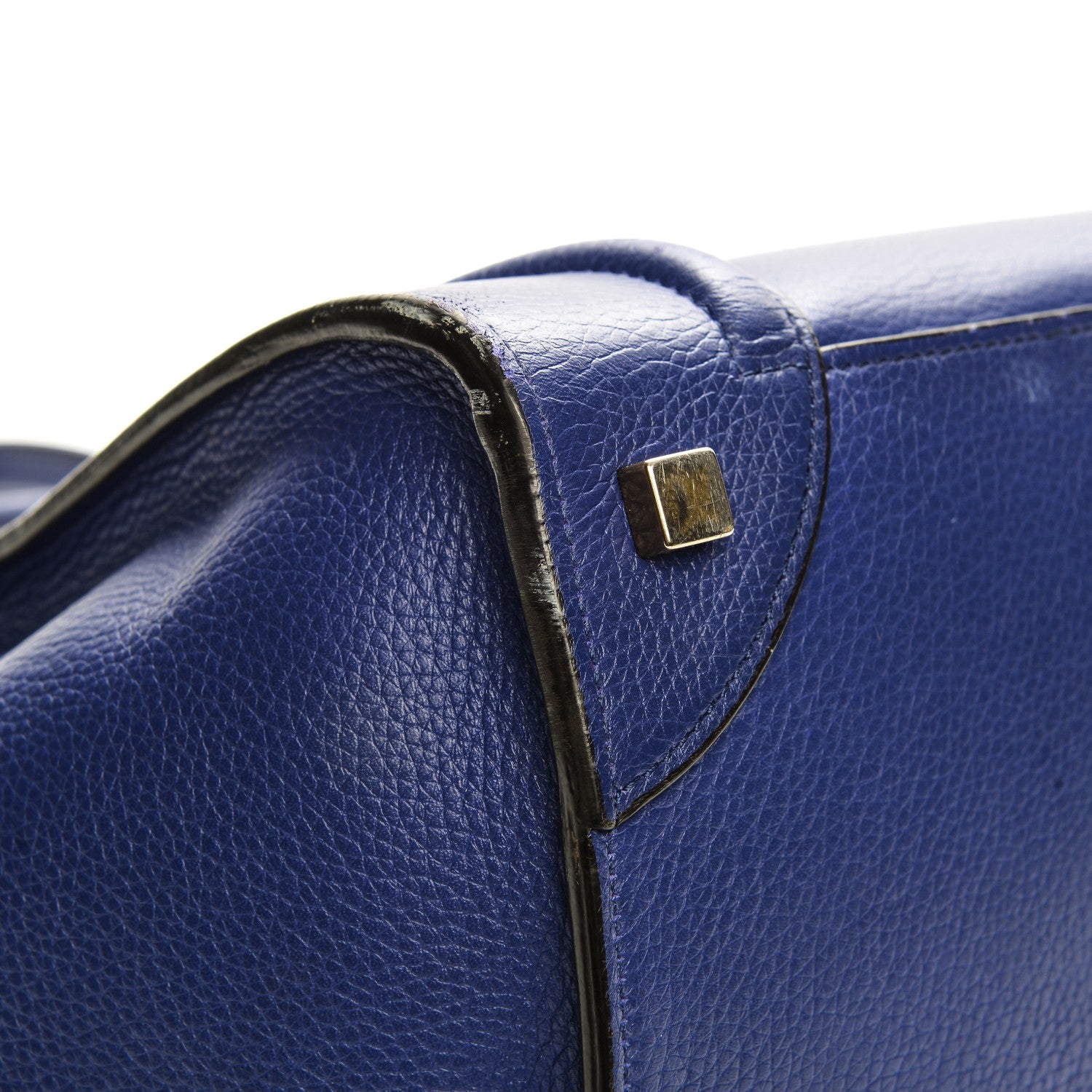 Celine Drummed Calfskin Mini Luggage Indigo 11 of 13