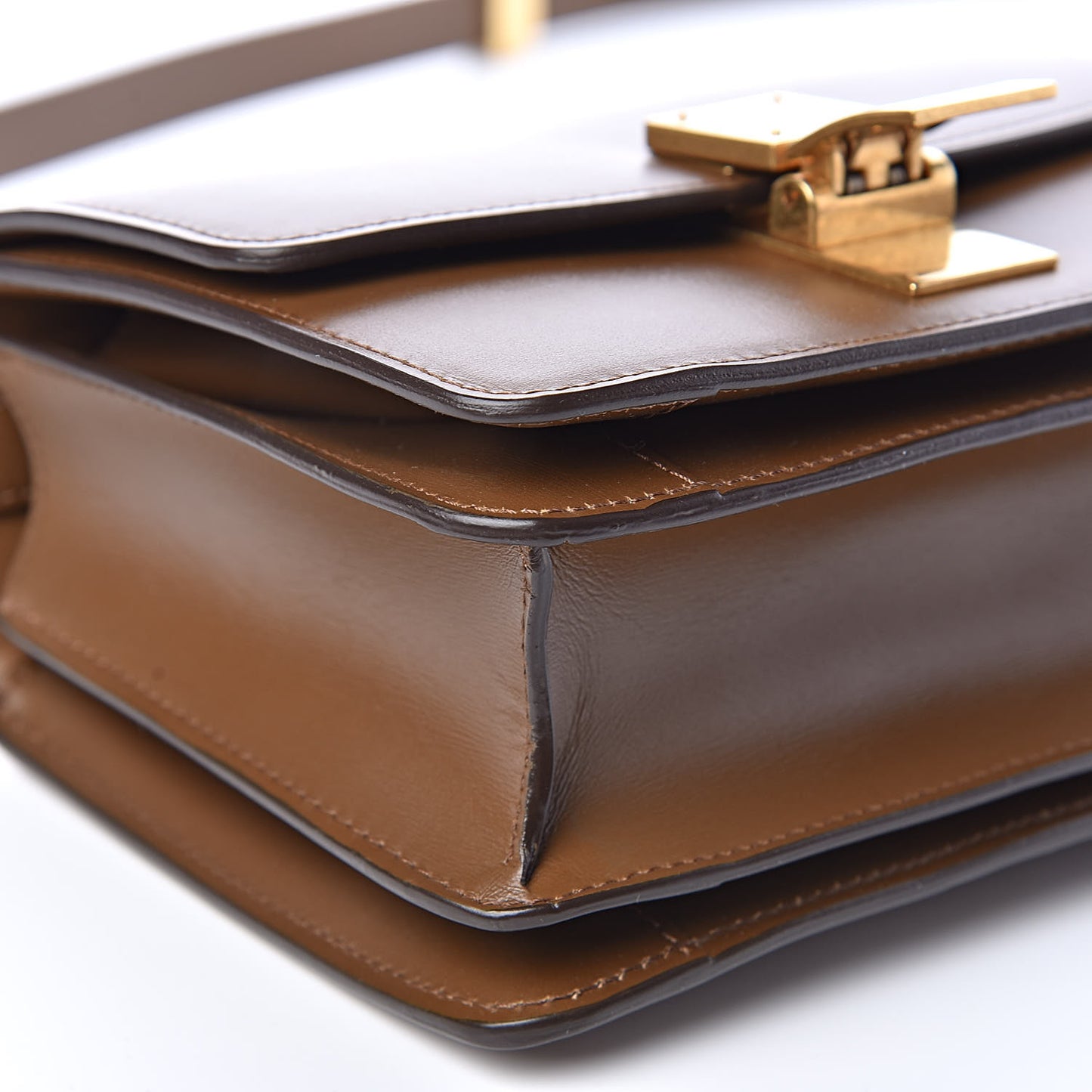 Box Calfskin Small Classic Box Flap Bag Camel