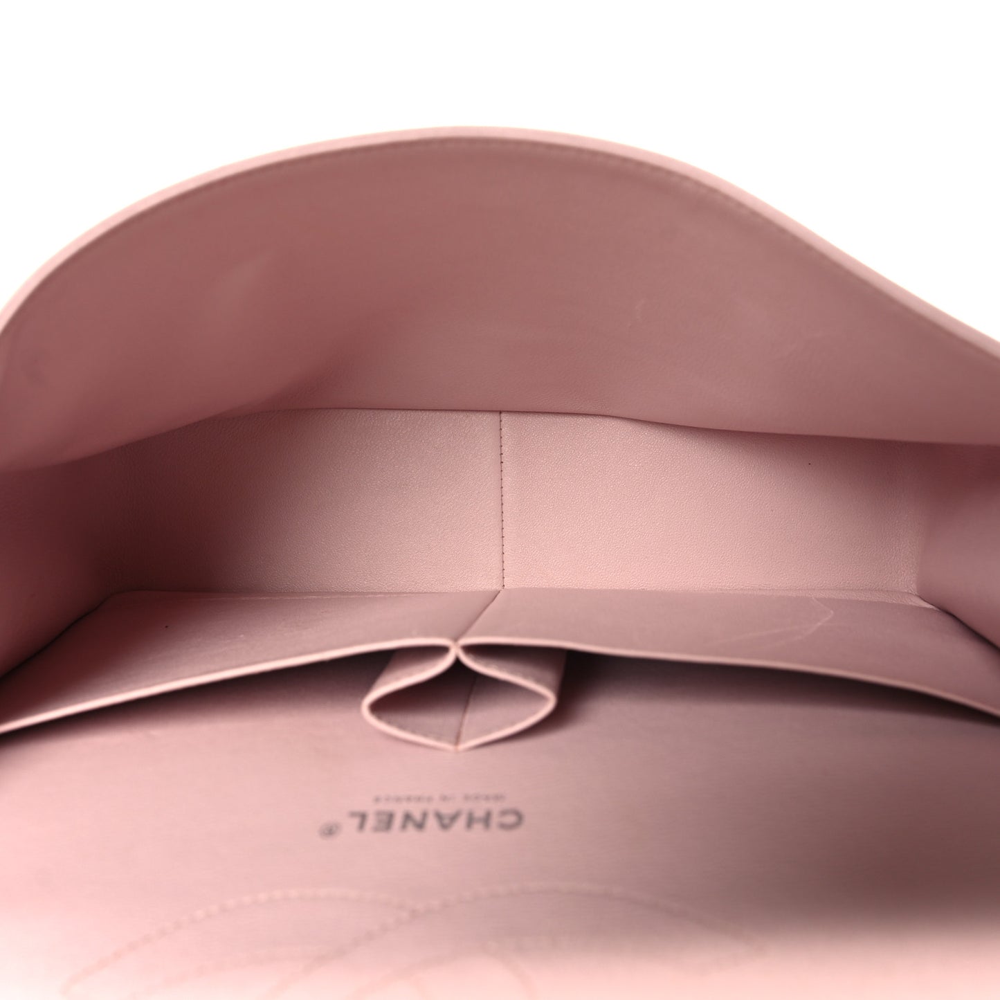 Lambskin Quilted Jumbo Double Flap Light Pink