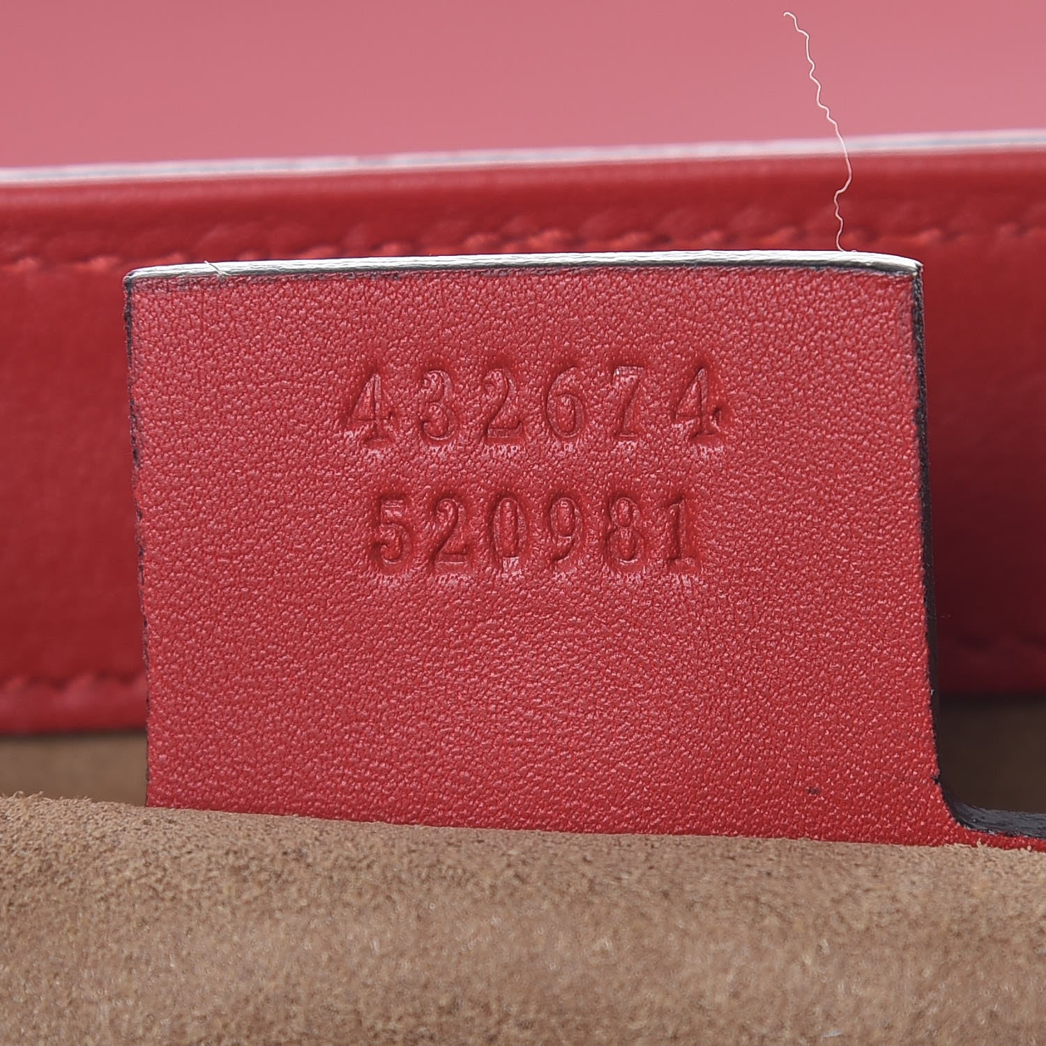 Gucci GG Supreme Monogram Calfskin Medium Padlock Top Handle Bag Beige Hibiscus Red New Rosette 7 of 14