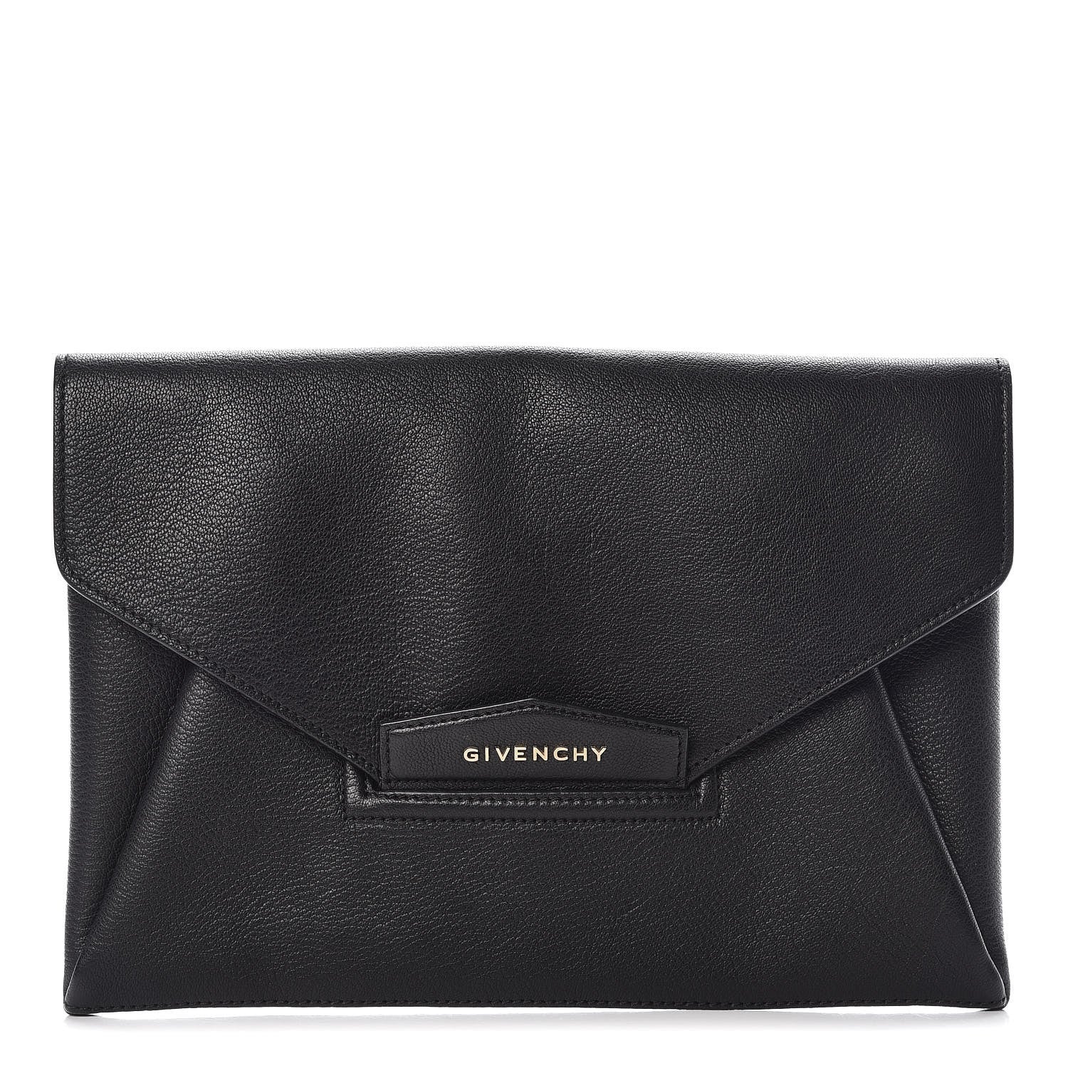 Givenchy Sugar Goatskin Medium Antigona Envelope Clutch Black 1 of 7