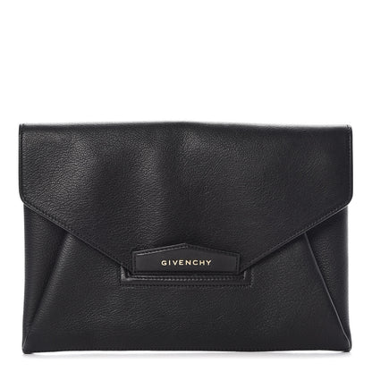 Givenchy Sugar Goatskin Medium Antigona Envelope Clutch Black 1 of 7