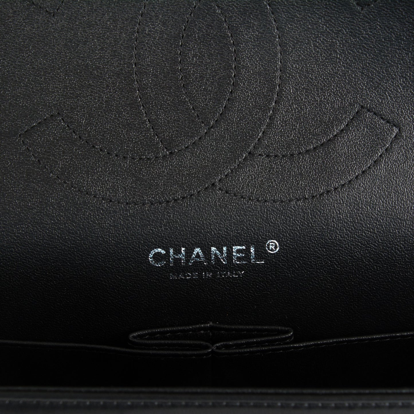 Lambskin Chevron Quilted Jumbo Double Flap So Black