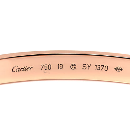 Cartier 18K Pink Gold LOVE Bracelet 19 7 of 12