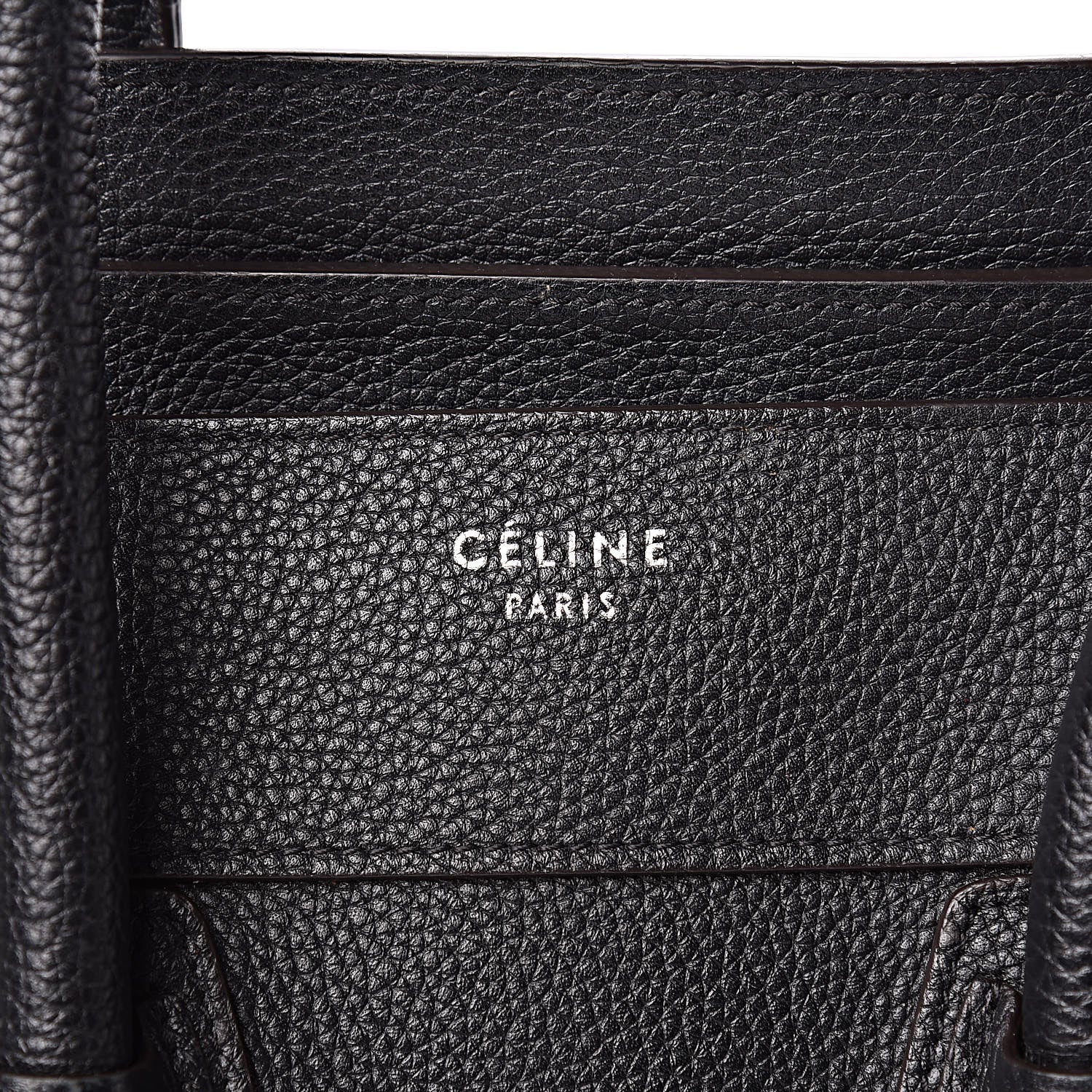 Celine Drummed Calfskin Mini Luggage Black 10 of 20