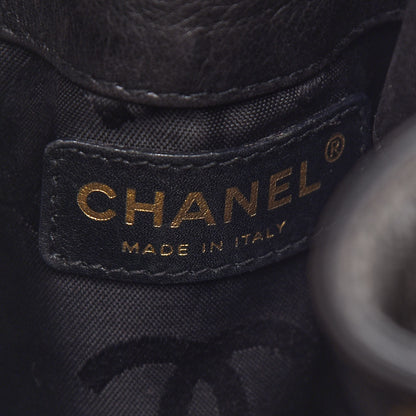 Chanel Grained Calfskin CC Drawstring Bucket Bag Black 10 of 11