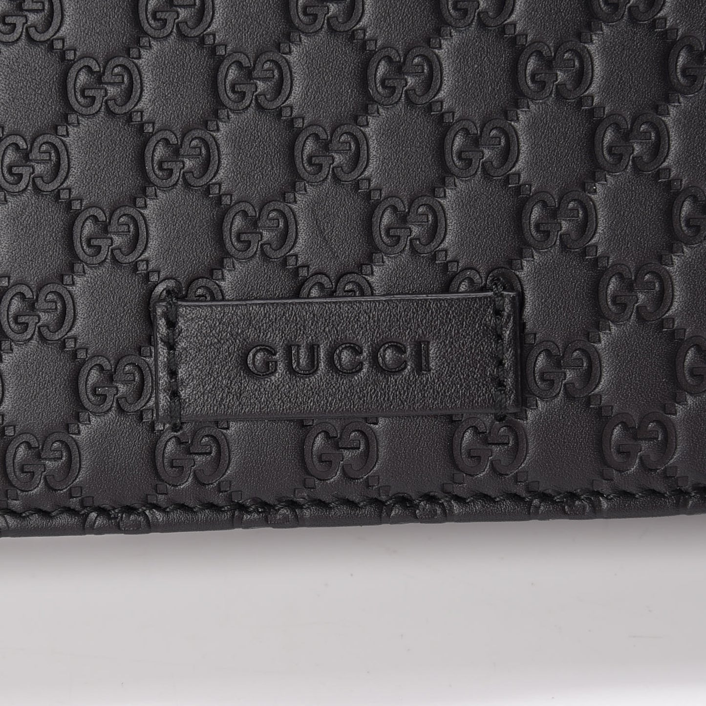 Microguccissima Crossbody Wallet Black
