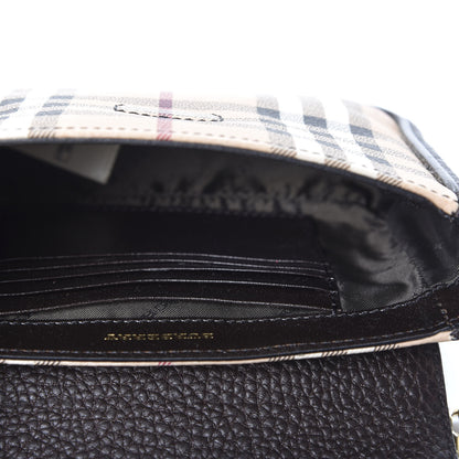 Burberry Haymarket Check Mini Tassel Crossbody Bag Chocolate 4 of 8
