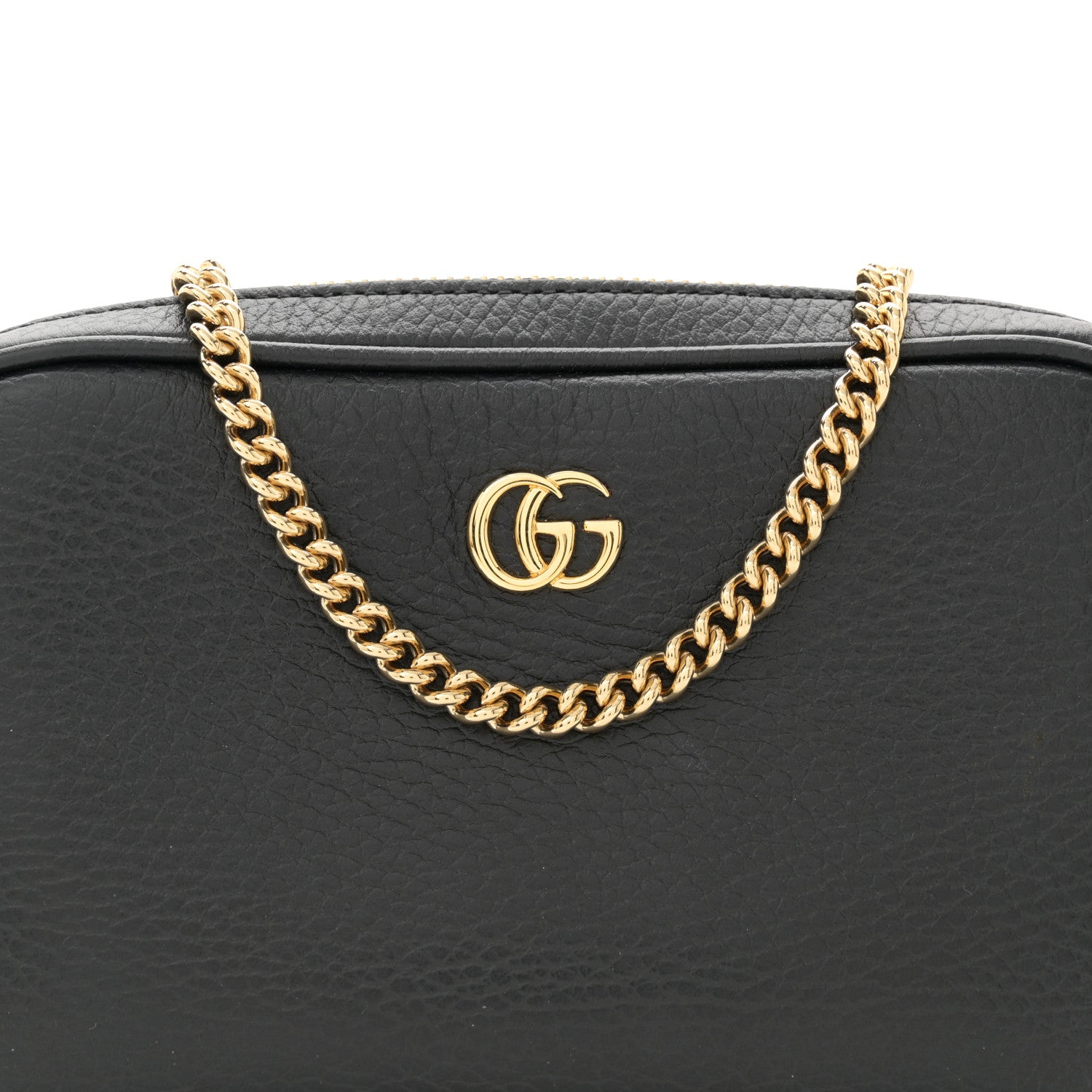 Gucci Dollar Calfskin Super Mini GG Marmont Chain Shoulder Bag Black 8 of 11