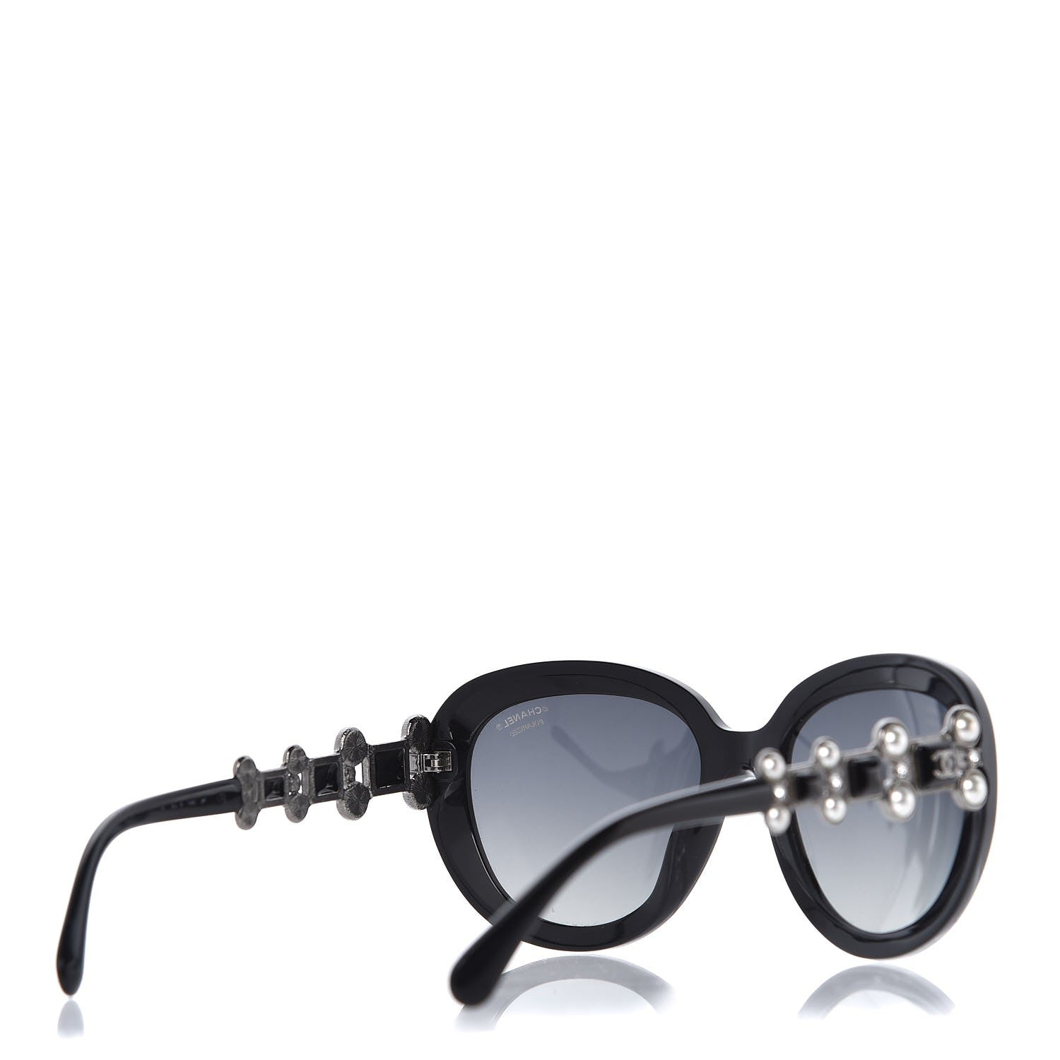 Chanel Pearl Crystal Bijoux Polarized Sunglasses 5335-B-A Black 4 of 8