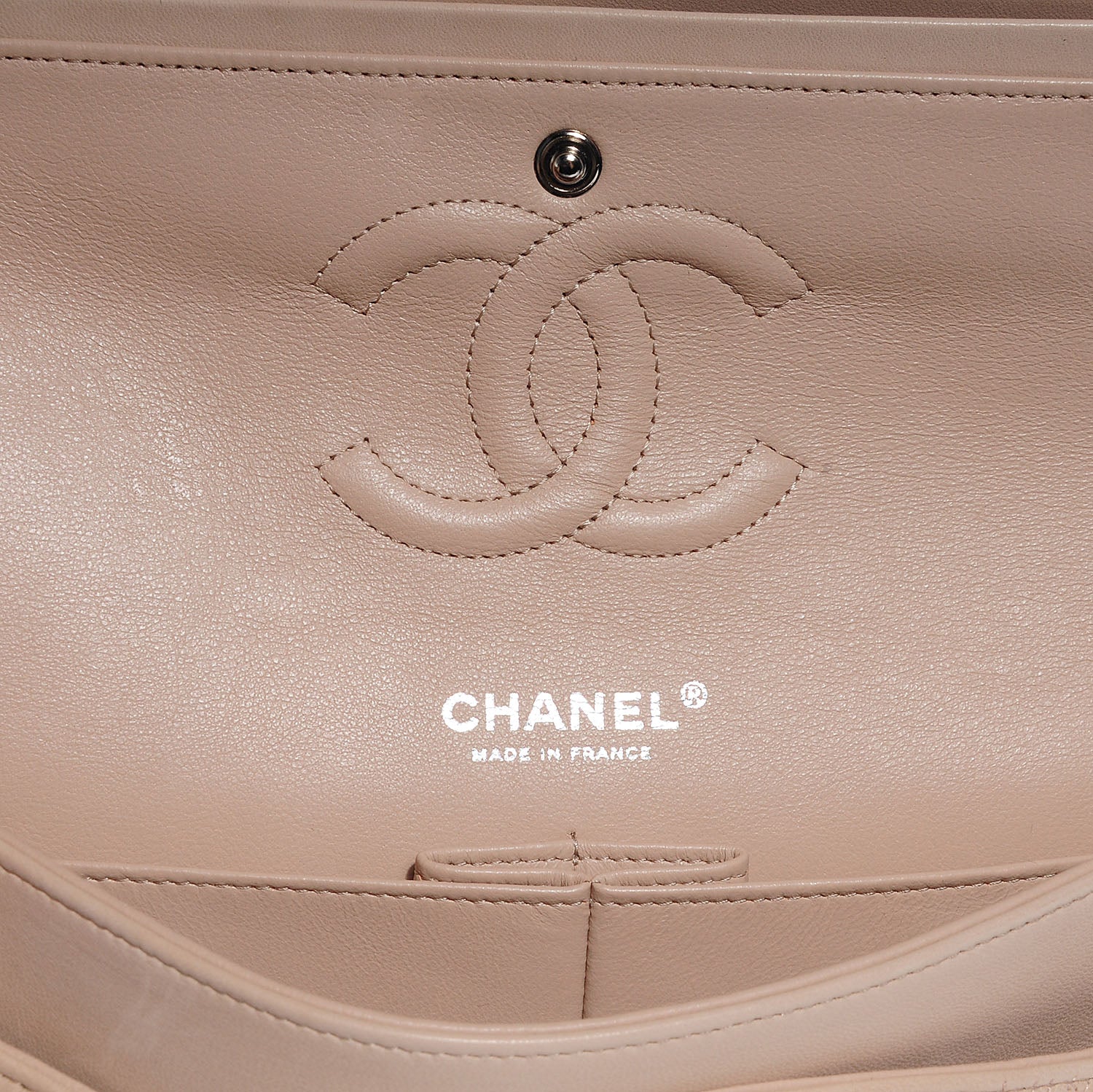 Chanel Lambskin Camellia Stitched Medium Double Flap Light Pink 5 of 7