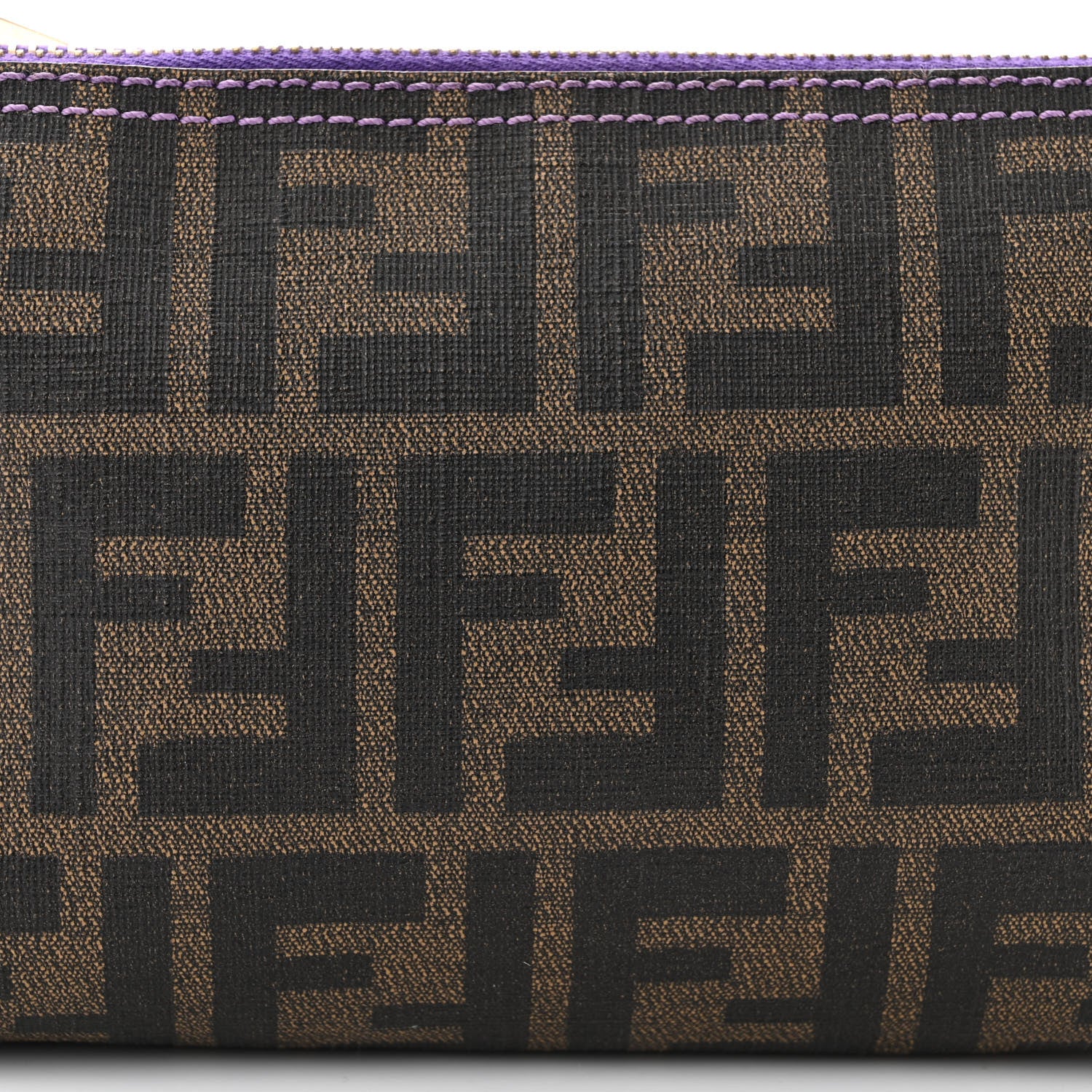Fendi Zucca Spalmati Pochette Tobacco Viola 9 of 11