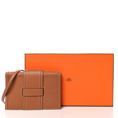 Hermes Evergrain Evercolor H Passant Clutch Gold 12 of 12