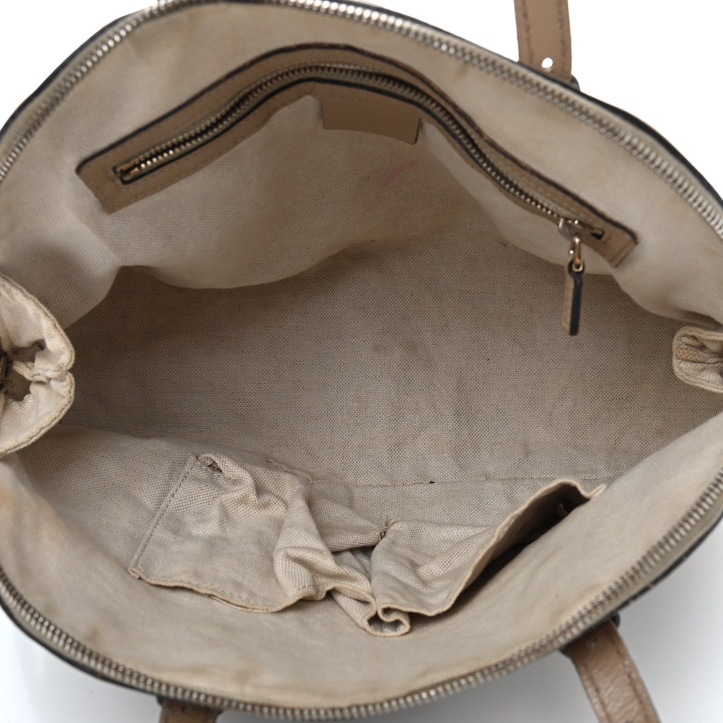 GG Supreme Monogram Small Nice Top Handle Dome Bag Beige