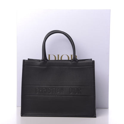 Christian Dior Calfskin Embossed Medium Book Tote Black 11 of 11