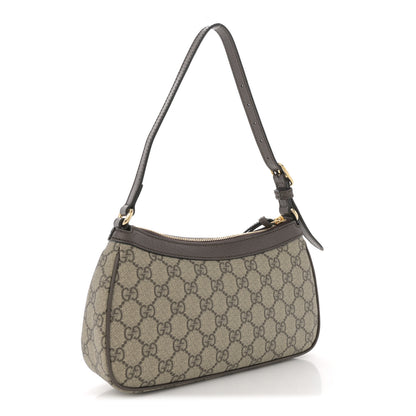 Gucci GG Supreme Monogram Textured Dollar Calfskin Small Ophidia Hobo Beige Ebony New Acero 2 of 11