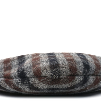 Miu Miu Wool Nappa Plaid Ivy Bag Slate Gray Cocoa Brown 8 of 9