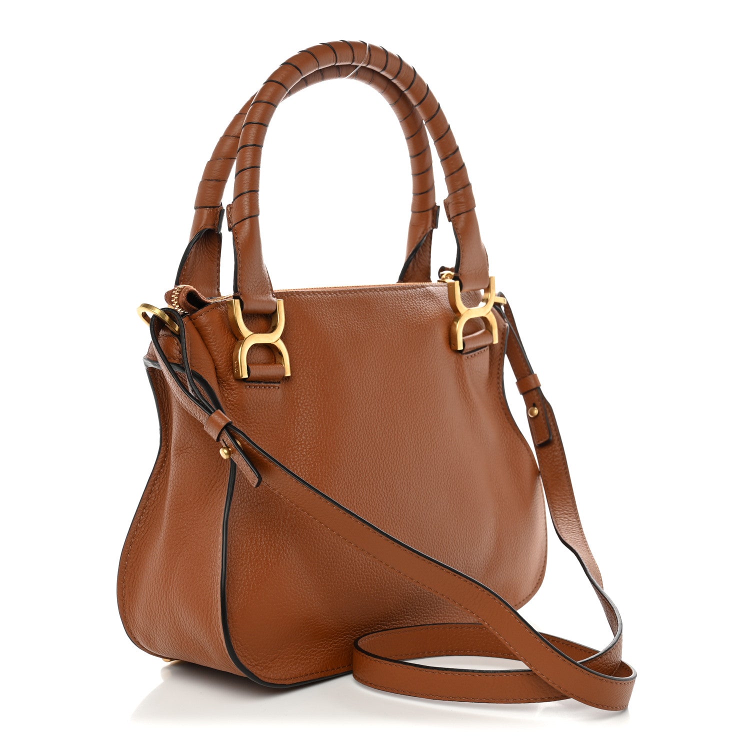 Chloe Calfskin Small Marcie Satchel Tan 3 of 11