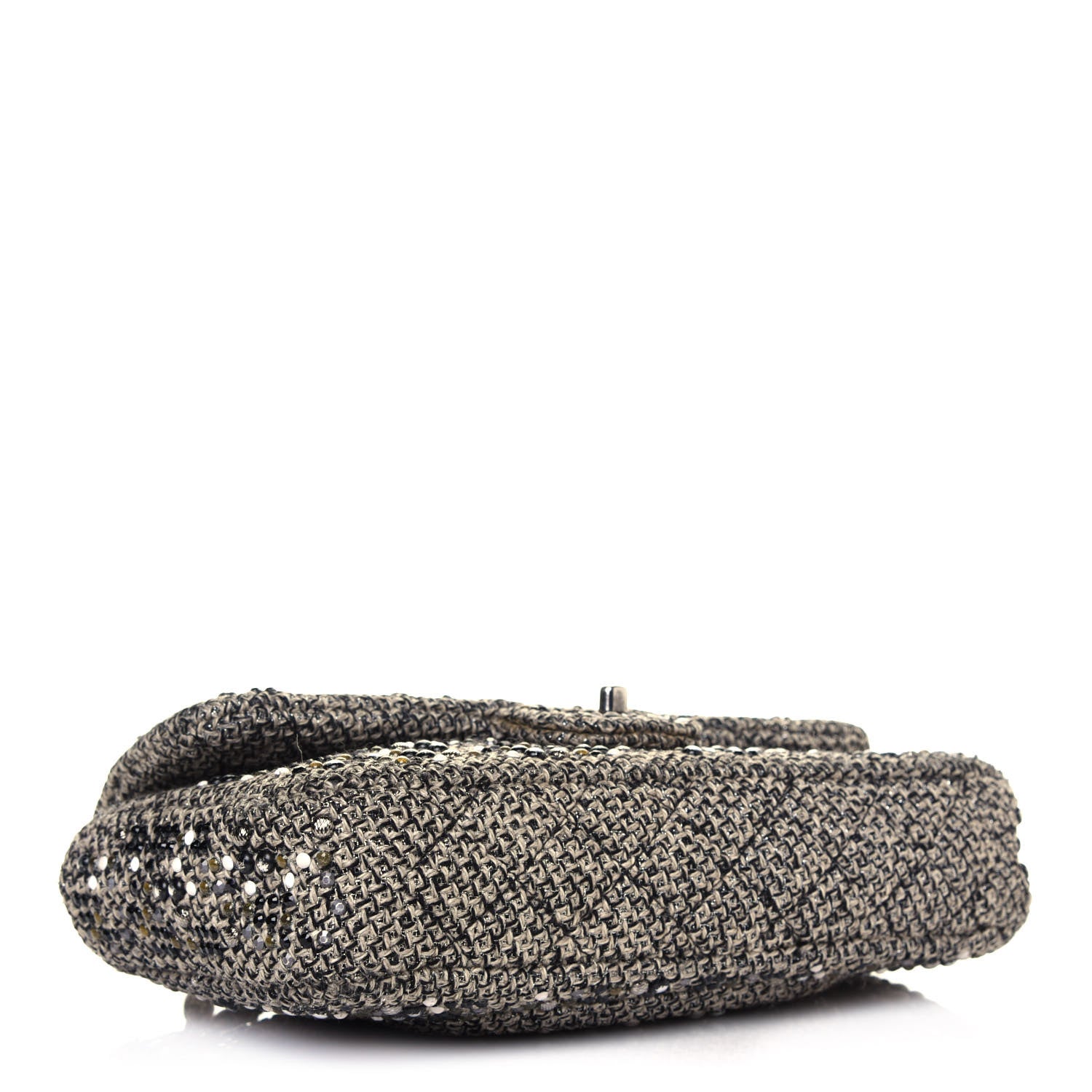 Chanel Crystal Tweed Quilted Medium Single Flap Black 3 of 11