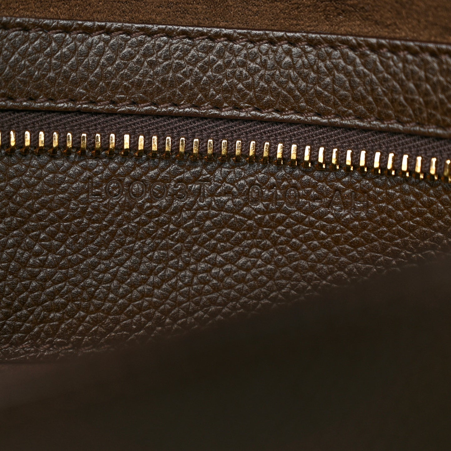 Grained Calfskin Large Jennifer Crossbody Bag Brown