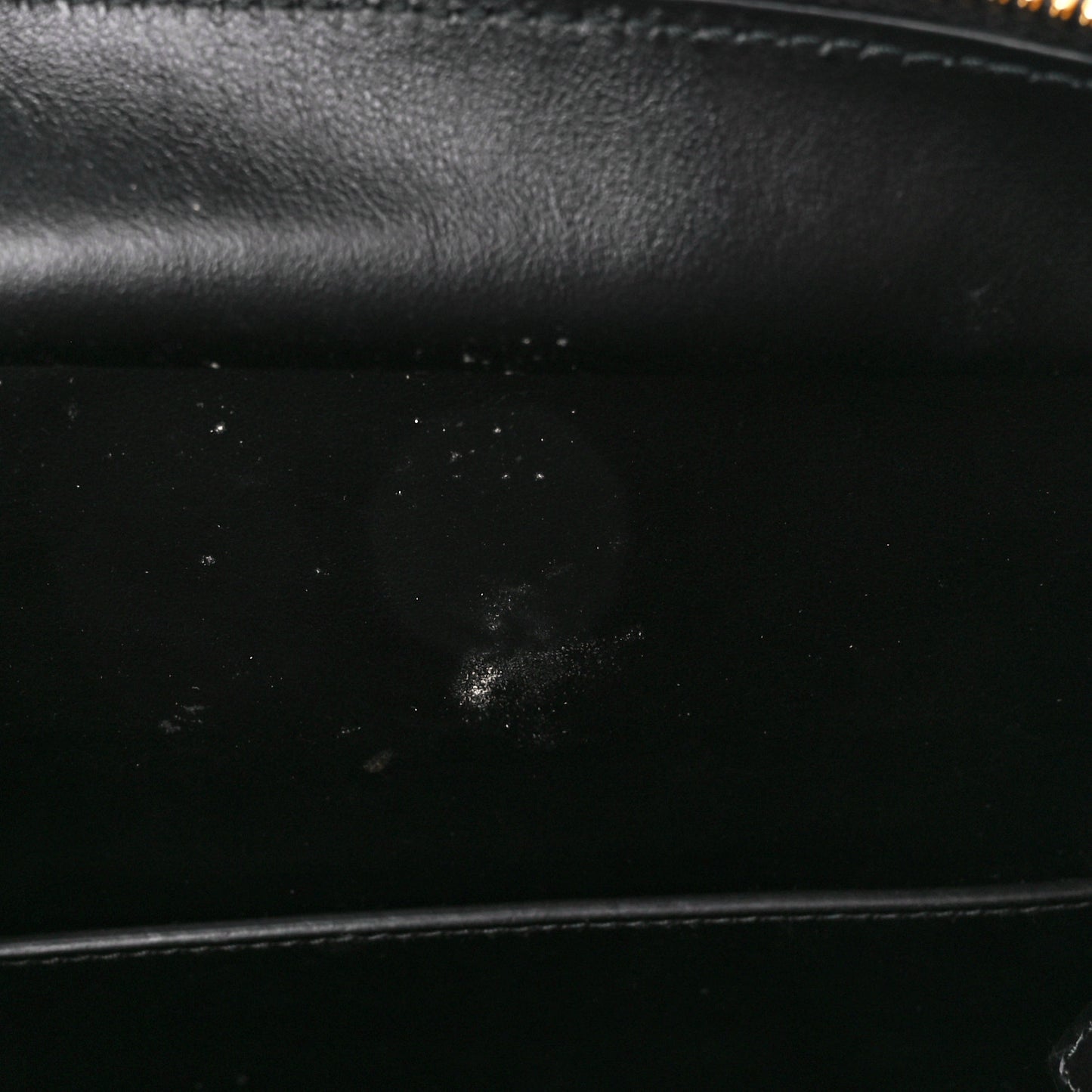 Vitello Glace Calfskin Twin Pocket Tote Black