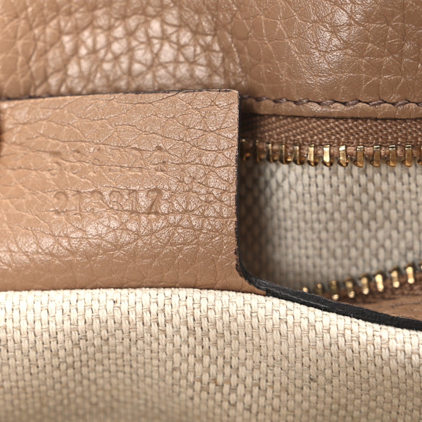 Pebbled Calfskin Medium Soho Flap Crossbody Camelia