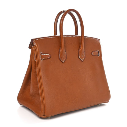Hermes Natural Barenia Faubourg Birkin 25 Fauve 3 of 12