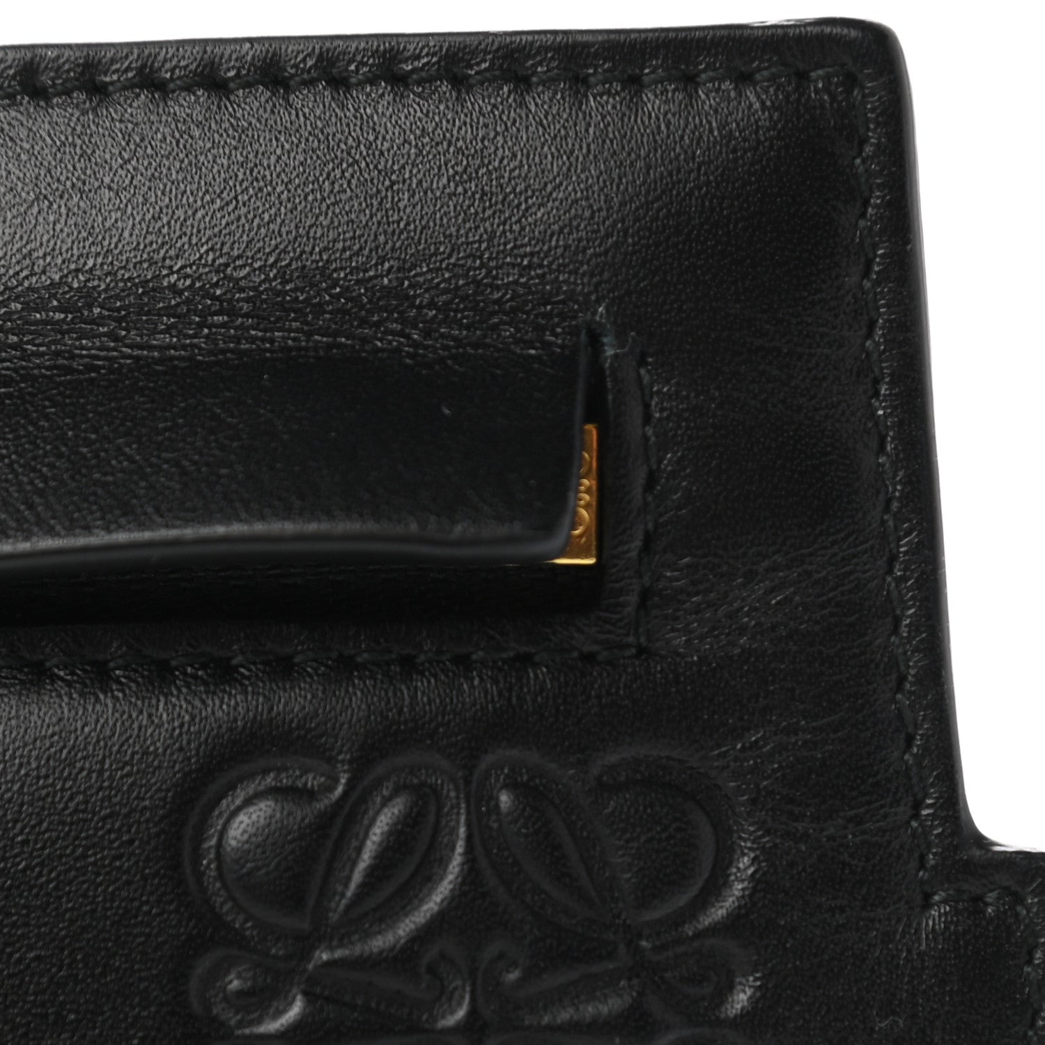 Loewe Calfskin Embroidered Bat T Pouch Black 6 of 7