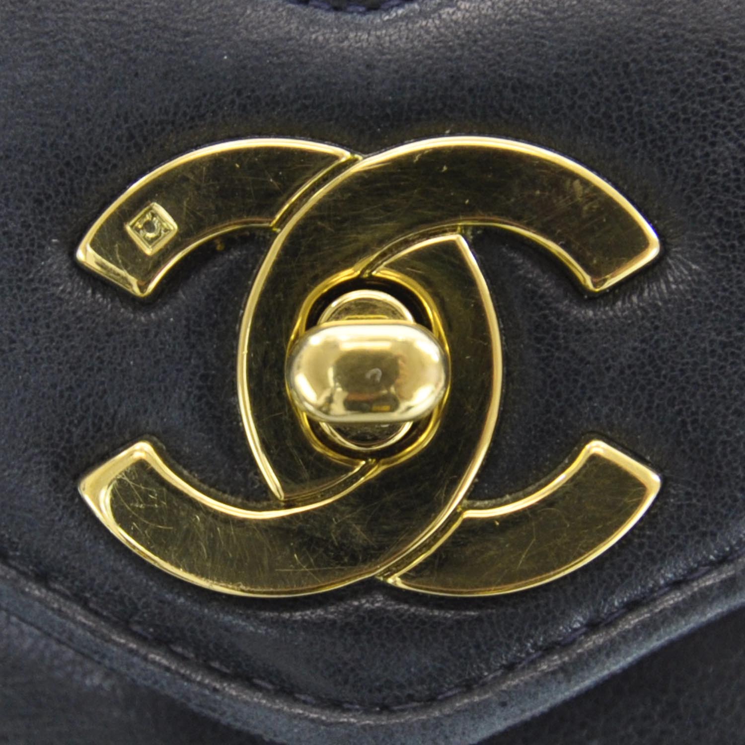 Chanel Lambskin Chevron Mini Flap Navy 7 of 10