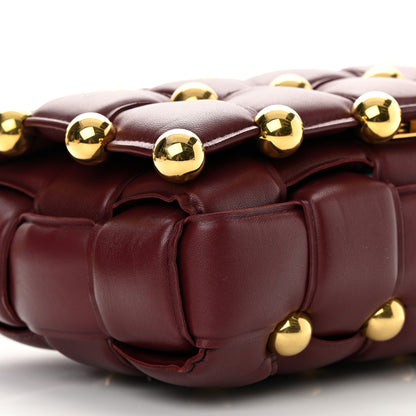 Bottega Veneta Nappa Maxi Intreccio Studded Padded Cassette Crossbody Bag Barolo 9 of 12
