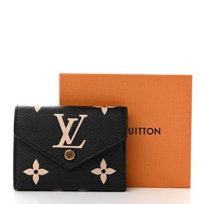Louis Vuitton Empreinte Monogram Giant Victorine Wallet Black Beige 7 of 7