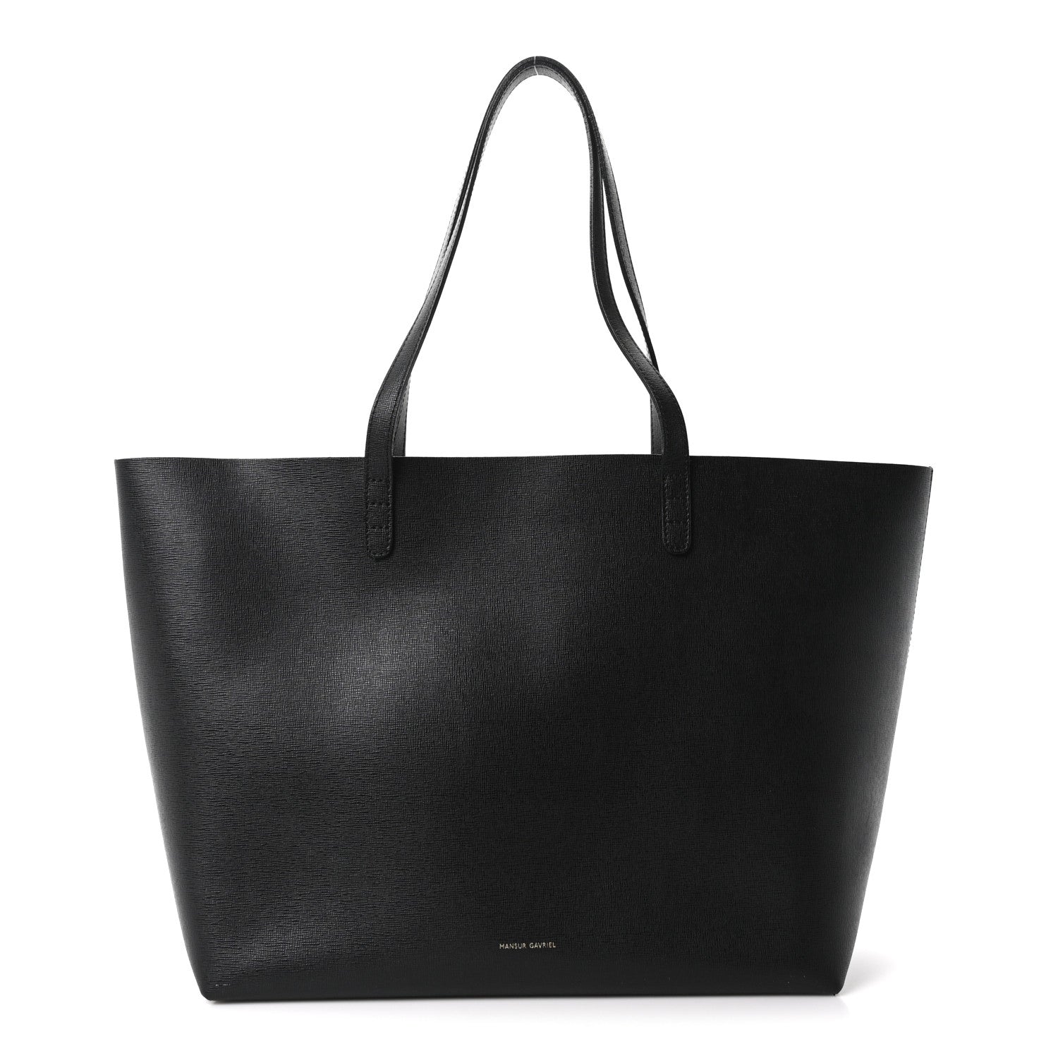 Mansur Gavriel Saffiano Large Shopping Tote Black 1 of 11